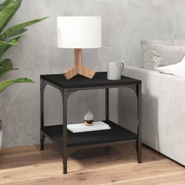 vidaXL Sivupöydät 2 kpl musta 40x40x40 cm tekninen puu -  Kahvipöydät