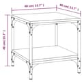 Pikkukuva 11 / 11: vidaXL Sivupöydät 2 kpl musta 40x40x40 cm tekninen puu -  Kahvipöydät