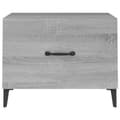 Miniatyrbillede 8 af 11: vidaXL sofaborde med metalben 2 stk. 50x50x40 cm grå sonoma-eg -  Sofaborde