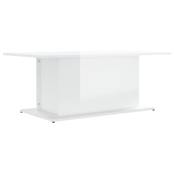vidaXL Sohvapöytä korkeakiilto valkoinen 102x55,5x40 cm tekninen puu - Kahvipöydät