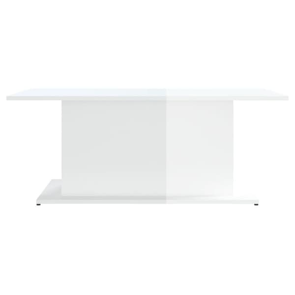 vidaXL Sohvapöytä korkeakiilto valkoinen 102x55,5x40 cm tekninen puu - Kahvipöydät