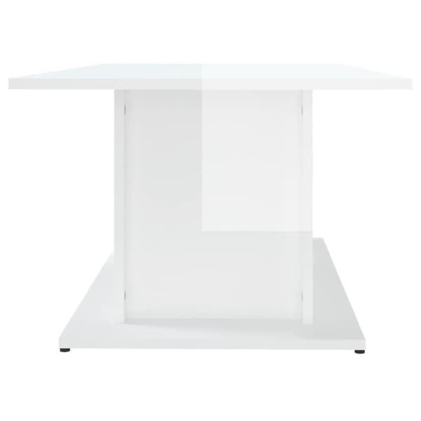 vidaXL Sohvapöytä korkeakiilto valkoinen 102x55,5x40 cm tekninen puu - Kahvipöydät