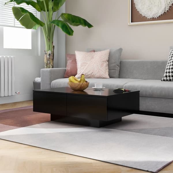 vidaXL sofabord 90x60x31 cm konstrueret træ sort -  Sofaborde