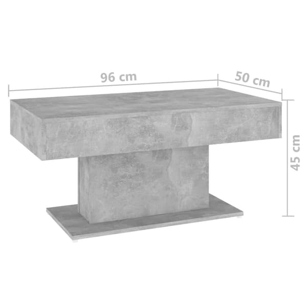 vidaXL Soffbord betonggrå 96x50x45 cm konstruerat trä - Soffbord