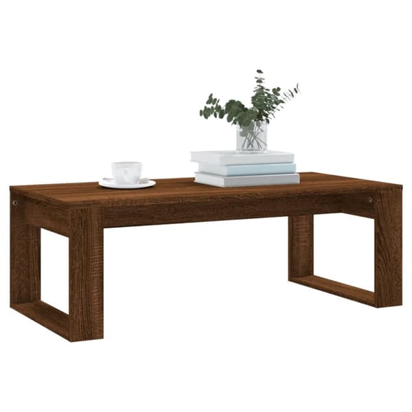 vidaXL Soffbord brun ek 102x50x35 cm konstruerat trä - Soffbord