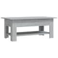 Miniatyrbillede 3 af 8: vidaXL sofabord 102x55x42 cm spånplade grå sonoma-eg -  Sofaborde