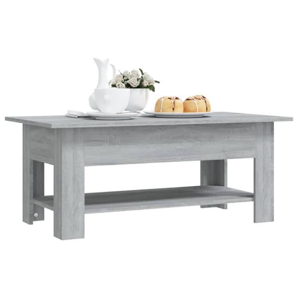 vidaXL sofabord 102x55x42 cm spånplade grå sonoma-eg - Sofaborde