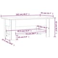 Miniatyrbillede 8 af 8: vidaXL sofabord 102x55x42 cm spånplade grå sonoma-eg -  Sofaborde