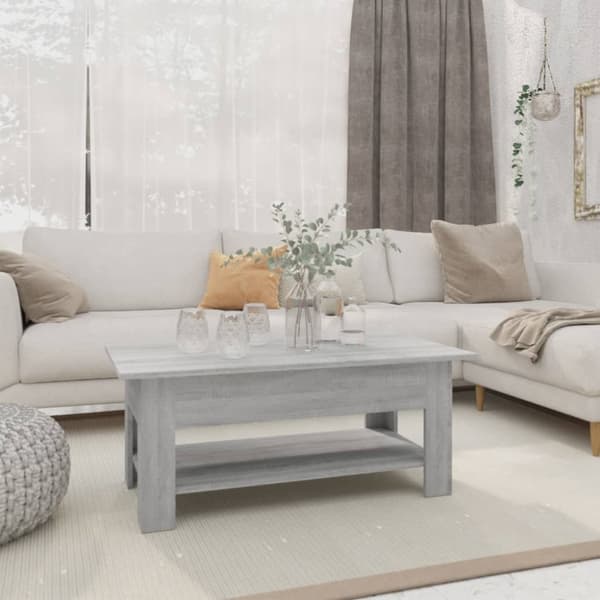 vidaXL sofabord 102x55x42 cm spånplade grå sonoma-eg - Sofaborde