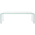 Miniatyrbillede 3 af 7: vidaXL sofabord 98x45x30 cm hærdet glas transparent -  Sofaborde