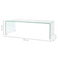 Miniatyrbillede 7 af 7: vidaXL sofabord 98x45x30 cm hærdet glas transparent -  Sofaborde