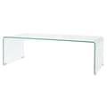 Miniatyrbillede 1 af 7: vidaXL sofabord 98x45x30 cm hærdet glas transparent -  Sofaborde