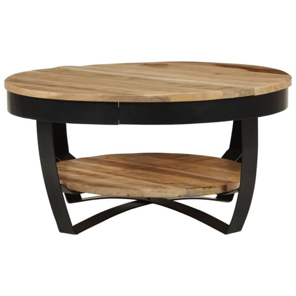 vidaXL Soffbord massivt grovt mangoträ 65x32 cm -  Soffbord