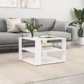 Miniatyrbillede 2 af 10: vidaXL sofabord 59,5x59,5x40 cm konstrueret træ hvid -  Sofaborde