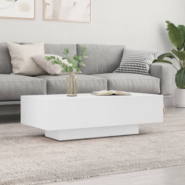vidaXL sofabord 100x49,5x31 cm konstrueret træ hvid -  Sofaborde