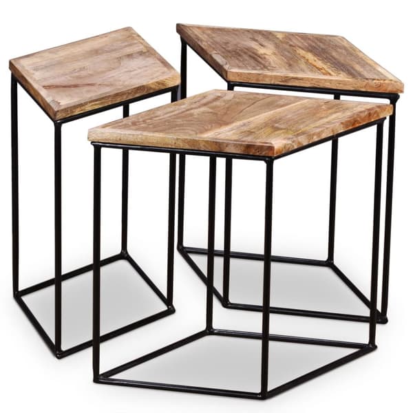 vidaXL sofabord 56x48x40 cm massivt mangotræ - Sofaborde