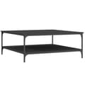 Miniatyrbillede 7 af 10: vidaXL sofabord 100x100x40 cm konstrueret træ sort -  Sofaborde