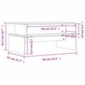 Miniatyrbillede 10 af 10: vidaXL sofabord 90x55x42,5 cm konstrueret træ sonoma-eg -  Sofaborde