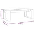 Miniatyrbillede 10 af 10: vidaXL sofabord 102x50x35 cm konstrueret træ betongrå -  Sofaborde
