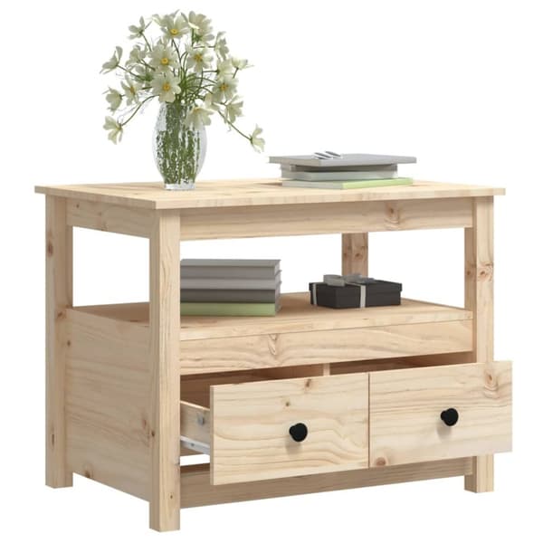 vidaXL Soffbord 71x49x55 cm massiv furu -  Soffbord