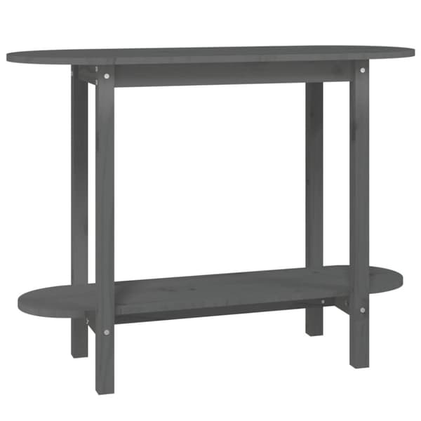 vidaXL konsolbord 110x40x80 cm massivt fyrretræ grå - Sofaborde