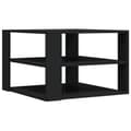 Miniatyrbillede 3 af 10: vidaXL sofabord 59,5x59,5x40 cm konstrueret træ sort -  Sofaborde