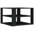 Miniatyrbillede 6 af 10: vidaXL sofabord 59,5x59,5x40 cm konstrueret træ sort -  Sofaborde