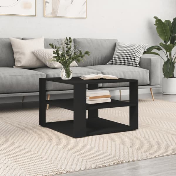 vidaXL sofabord 59,5x59,5x40 cm konstrueret træ sort -  Sofaborde