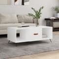 Miniatyrbillede 1 af 11: vidaXL sofabord 102x50x40 cm konstrueret træ hvid -  Sofaborde