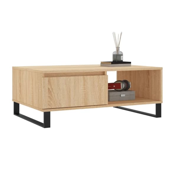 vidaXL sofabord 90x60x35 cm konstrueret træ sonoma-eg -  Sofaborde