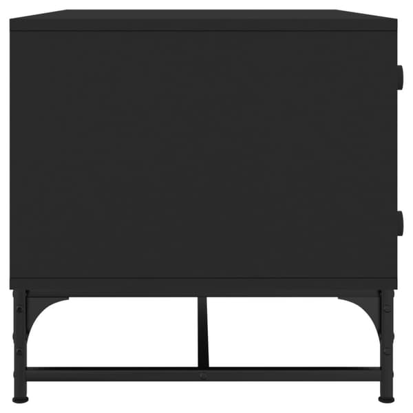 vidaXL Soffbord med glasdörrar svart 68,5x50x50 cm -  Soffbord