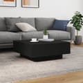 Miniatyrbillede 4 af 11: vidaXL sofabord 80x80x31 cm spånplade sort -  Sofaborde