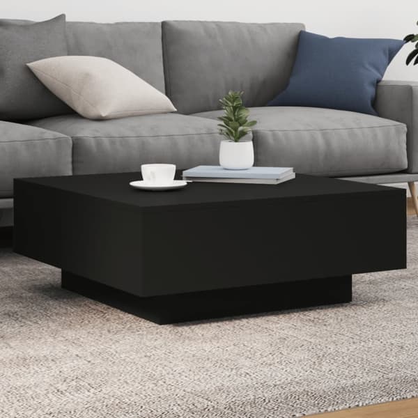 vidaXL sofabord 80x80x31 cm spånplade sort -  Sofaborde