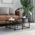 Miniatyrbillede 4 af 10: vidaXL sofabord 68x68x40 cm konstrueret træ sort -  Sofaborde