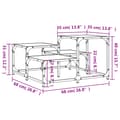 Miniatyrbillede 10 af 10: vidaXL sofabord 68x68x40 cm konstrueret træ sort -  Sofaborde