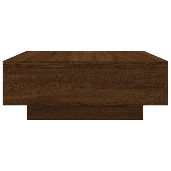 vidaXL Soffbord med LED brun ek 80x80x31 cm - Soffbord