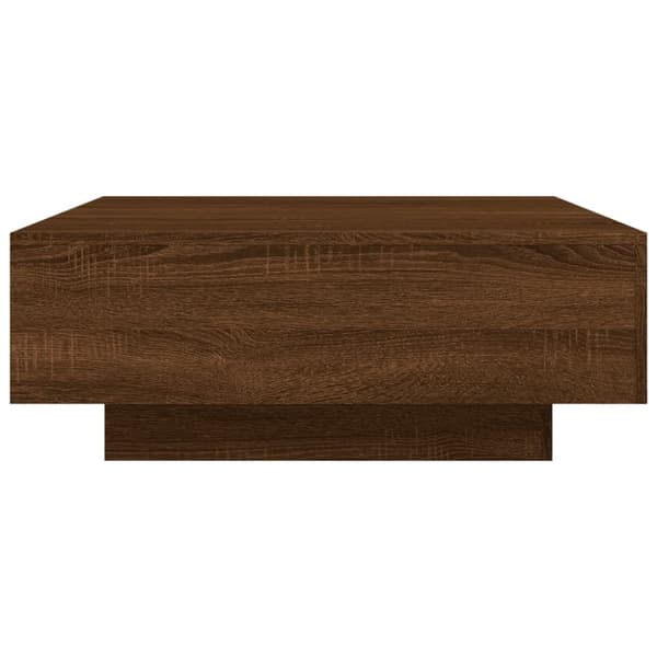 vidaXL Soffbord med LED brun ek 80x80x31 cm -  Soffbord