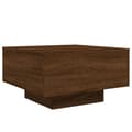 Miniatyrbillede 4 af 11: vidaXL sofabord med LED-lys 55x55x31 cm brun egetræsfarve -  Sofaborde