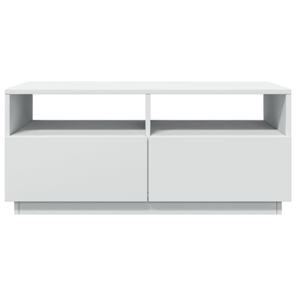 vidaXL Sohvapöytä LED-valoilla valkoinen 90x49x40 cm - Kahvipöydät