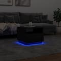 Miniatyrbillede 6 af 11: vidaXL sofabord med LED-lys 50x49x40 cm sort -  Sofaborde