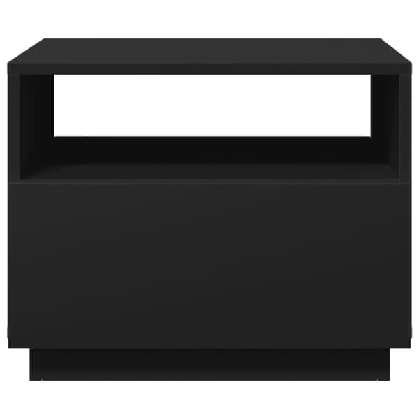 vidaXL sofabord med LED-lys 50x49x40 cm sort -  Sofaborde