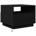 Miniatyrbillede 10 af 11: vidaXL sofabord med LED-lys 50x49x40 cm sort -  Sofaborde