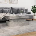 Miniatyrbillede 5 af 11: vidaXL sofabord med LED-lys 90x50x40 cm betongrå -  Sofaborde