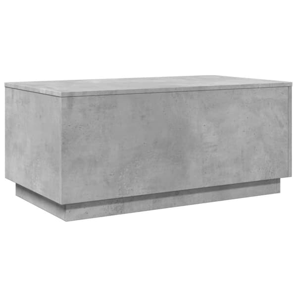 vidaXL Soffbord med LED betonggrå 90x50x40 cm - Soffbord