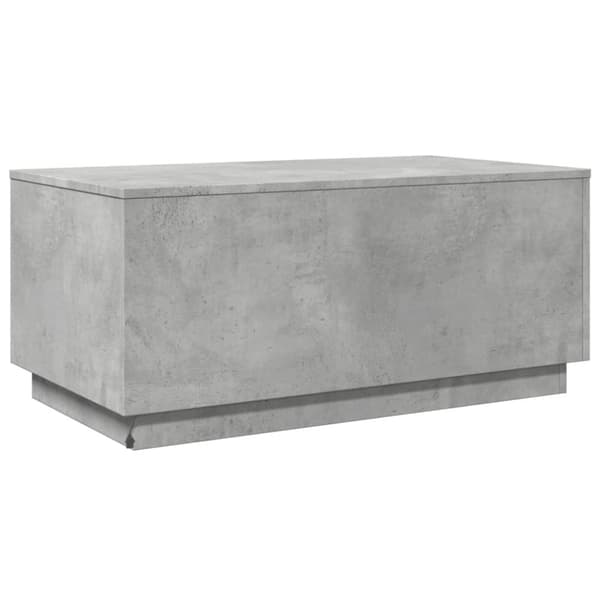vidaXL Soffbord med LED betonggrå 90x50x40 cm - Soffbord