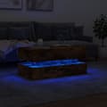 Miniatyrbillede 6 af 11: vidaXL sofabord med LED-lys 90x50x40 cm røget egetræsfarve -  Sofaborde