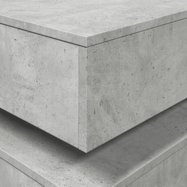 vidaXL Soffbord med LED betonggrå 90x50x40 cm - Soffbord