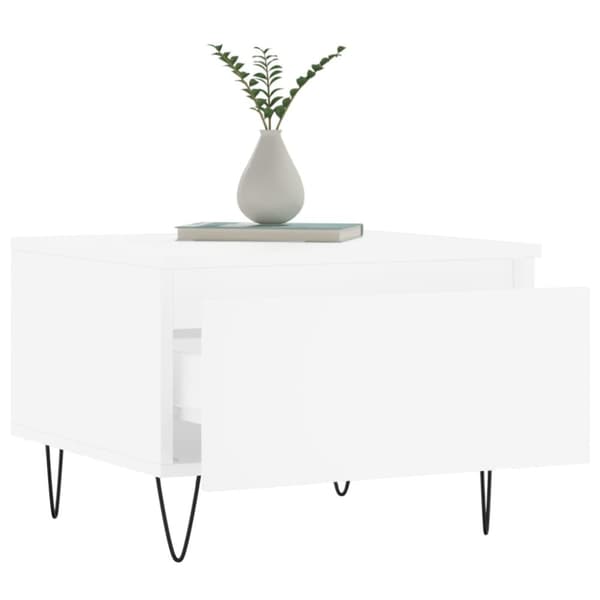 vidaXL Soffbord 2 st vit 50x46x35 cm konstruerat trä - Soffbord