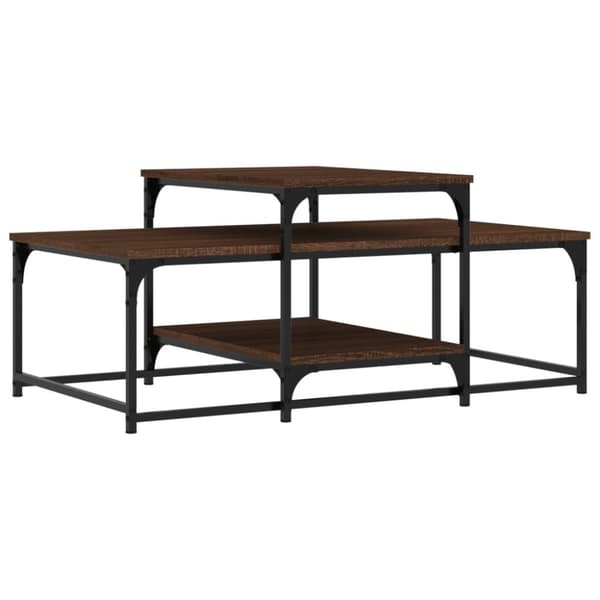 vidaXL sofabord 102x60x45 cm konstrueret træ brun egetræsfarve - Sofaborde