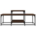 Miniatyrbillede 5 af 10: vidaXL sofabord 102x60x45 cm konstrueret træ brun egetræsfarve -  Sofaborde